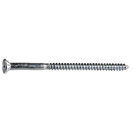 Midwest Fastener Wood Screw, #6, 2-1/2 in, Zinc Plated Steel Flat Head Phillips Drive, 100 PK 54865